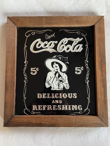 Vintage coca cola wood - cola, framed